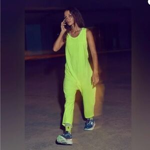 NWT FREE PEOPLE Hot Shot Twisted onesie Small Sour Citrus FP MOVEMENT NEW